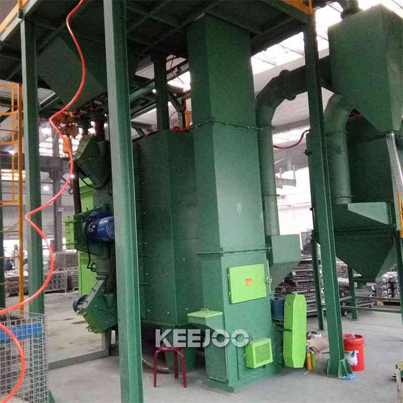 180*2kg Hanger Type Shot Blasting Machine Remove Welding Slag And Oxide Scale