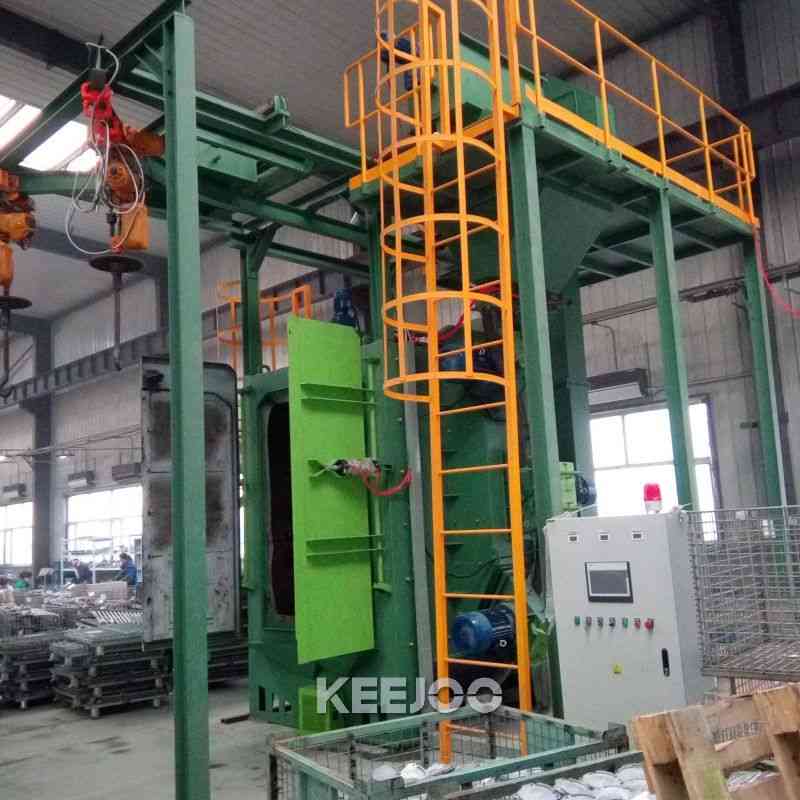 Double Track Sa2.5 Hanger Shot Blasting Equipment Steel Pot Cleaning