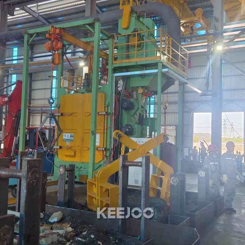 Double Track Sa2.5 Hanger Shot Blasting Equipment Steel Pot Cleaning