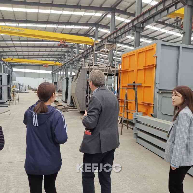 Double Hook Wheel Hanger Type Shot Blasting Machine Airless Forging