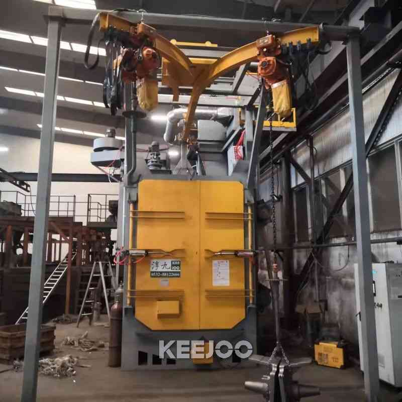 Hook Type Shot Blasting Machine For Lpg Cylinder Cleaning