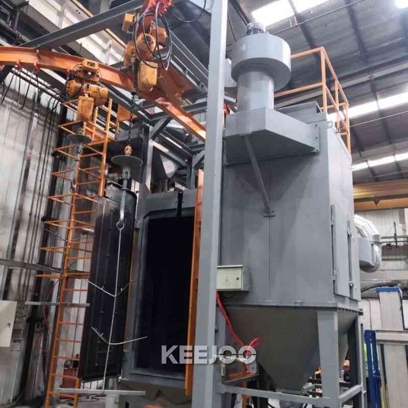 Hook Type Shot Blasting Machine For Lpg Cylinder Cleaning