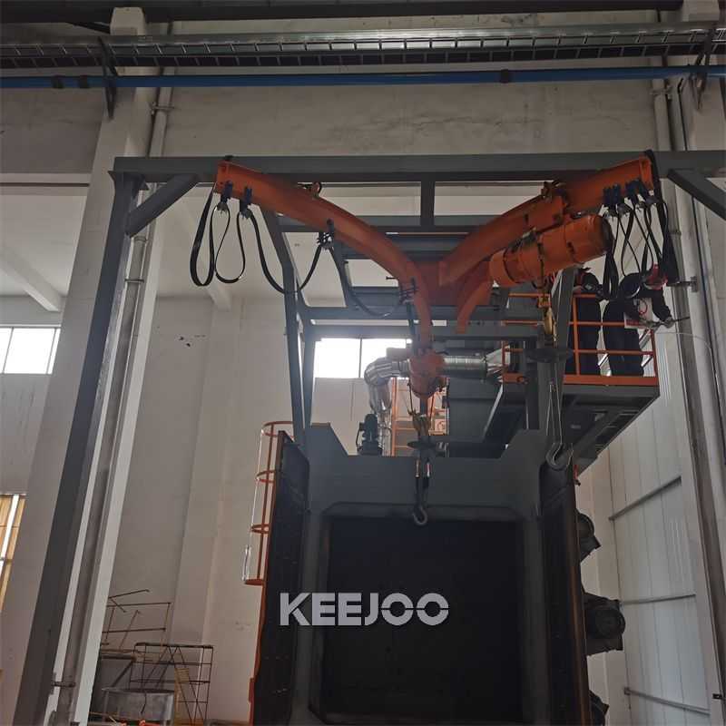 Rotary Hook Shot Blasting Machine For Aluminum Parts Surface Treatment Deburring