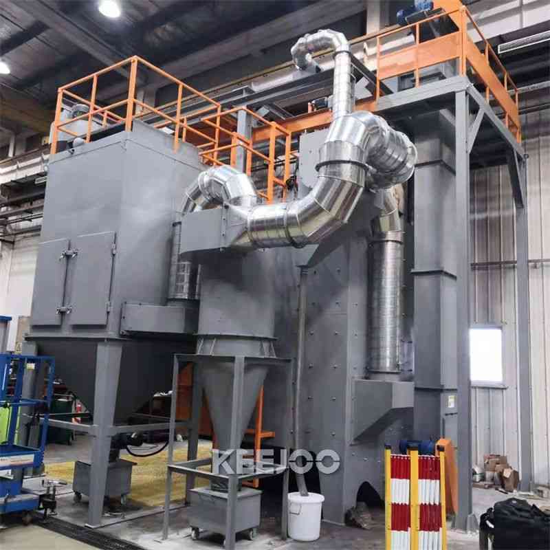 1200×1600mm Hanger Type Shot Blasting Machine Wheel Rims Cleaing