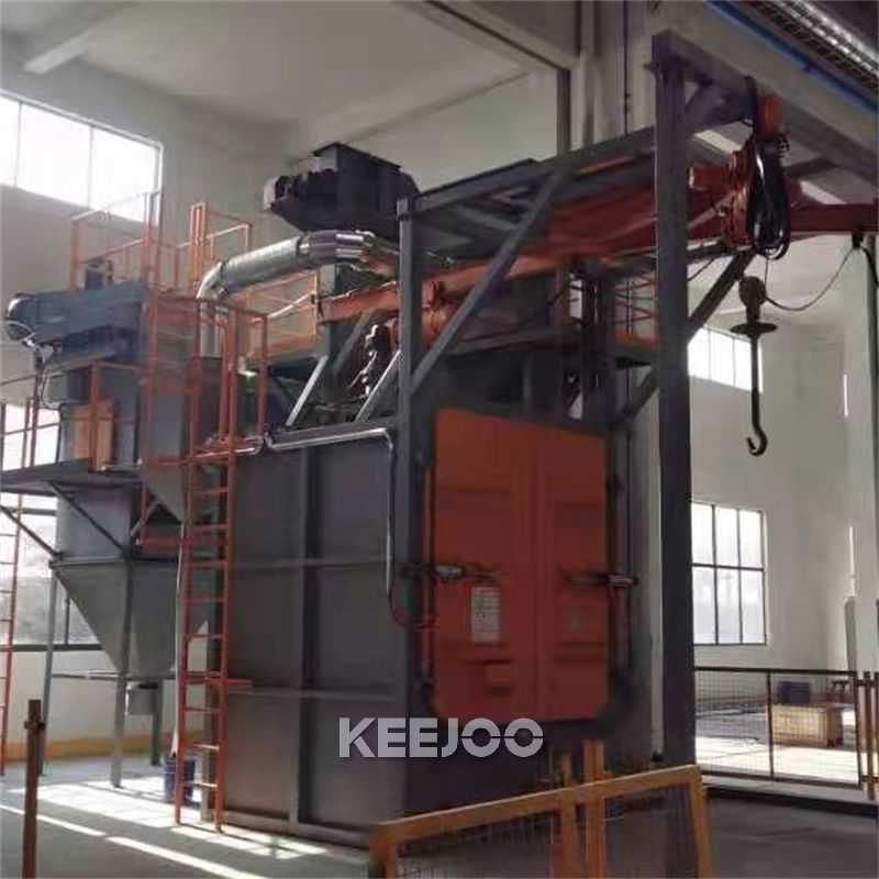 1200×1600mm Hanger Type Shot Blasting Machine Wheel Rims Cleaing