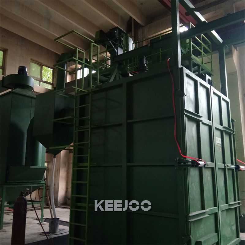 Double Hook Sa 2.5 Hanger Type Shot Blasting Machine For Castings Forgings Cleaning