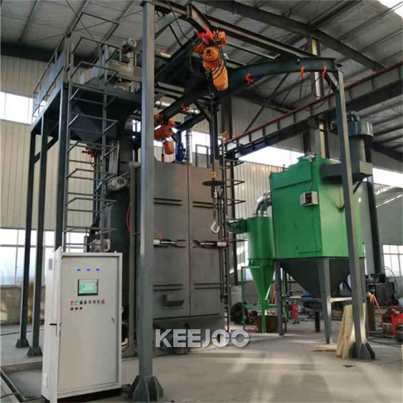 Universal Hook Type Shot Blasting Machine For Casting Parts