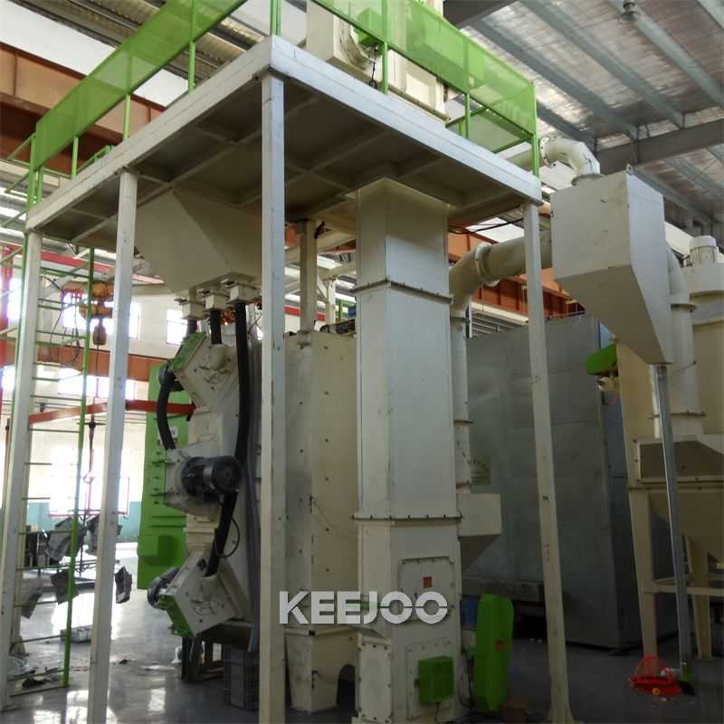 Large Blasting Volume Hanger Type Shot Blasting Machine with PLC Control System