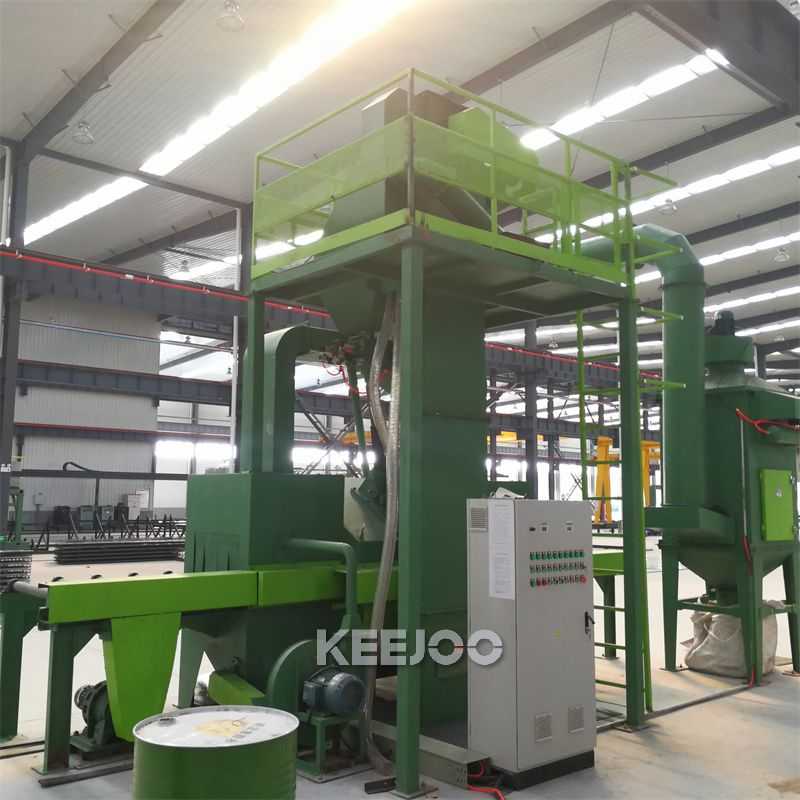 Dustless Automatic 2.3m/Min Steel Shot Blaster Roller Conveyor type