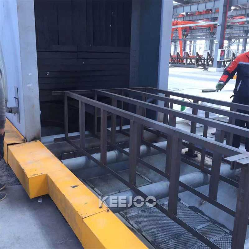 Roller Conveyor 3500mmx3580mm Steel Plate Shot Blasting Machine Painting Machine
