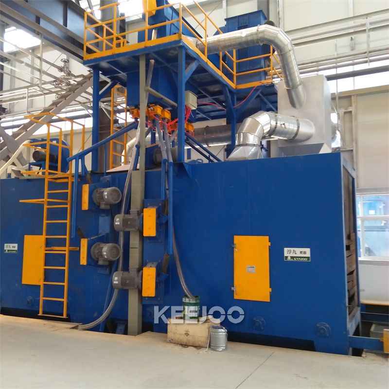 Roller Conveyor 3500mmx3580mm Steel Plate Shot Blasting Machine Painting Machine