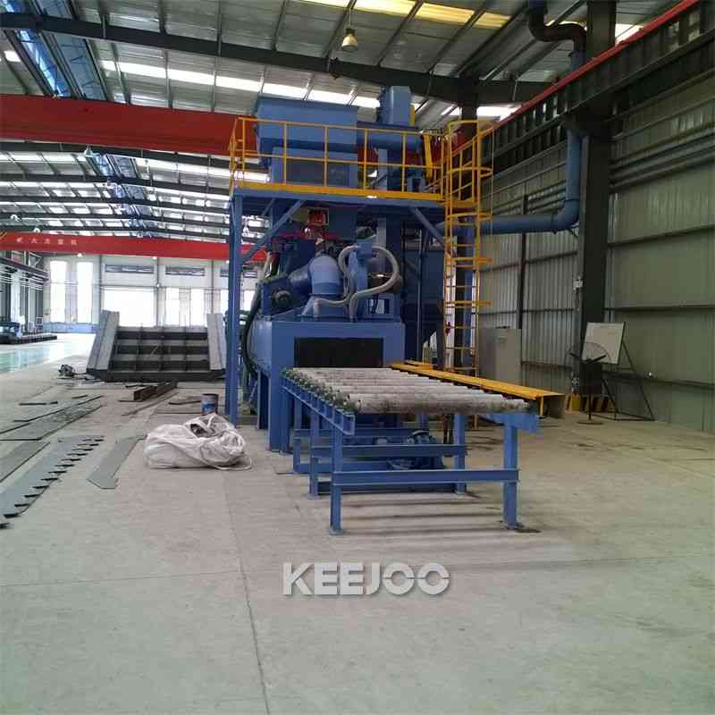 QH69 Through Type Roller Conveyor Shot Blasting Machine Rust Removal