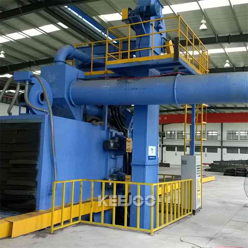 QH69 Through Type Roller Conveyor Shot Blasting Machine Rust Removal