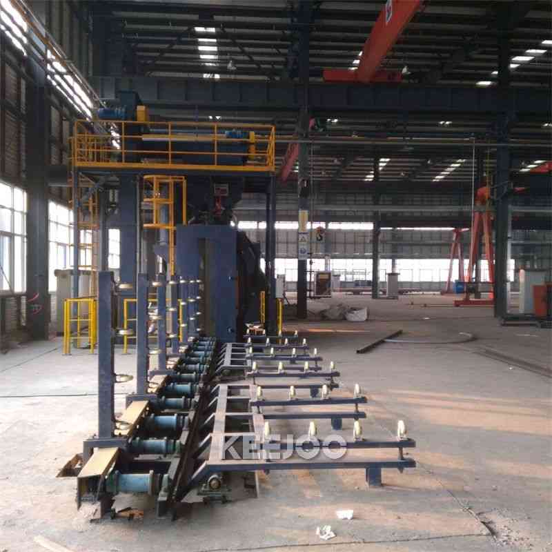 4x125kg/S Steel Shot Blaster Cleaning Painting Machine