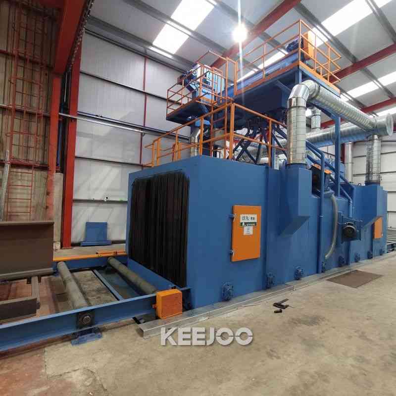 I Beam Cleaning Shot Blasting Equipment 120kw For Steel Profile