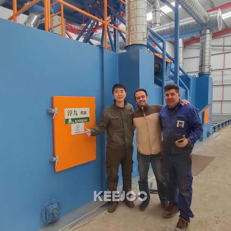 I Beam Cleaning Shot Blasting Equipment 120kw For Steel Profile