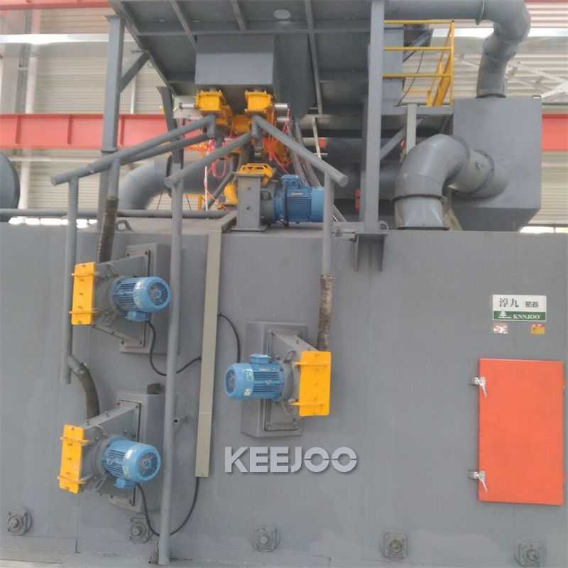 Steel Structural Sand Shot Blasting Machine Roller Conveyor Type 1.4M/Min