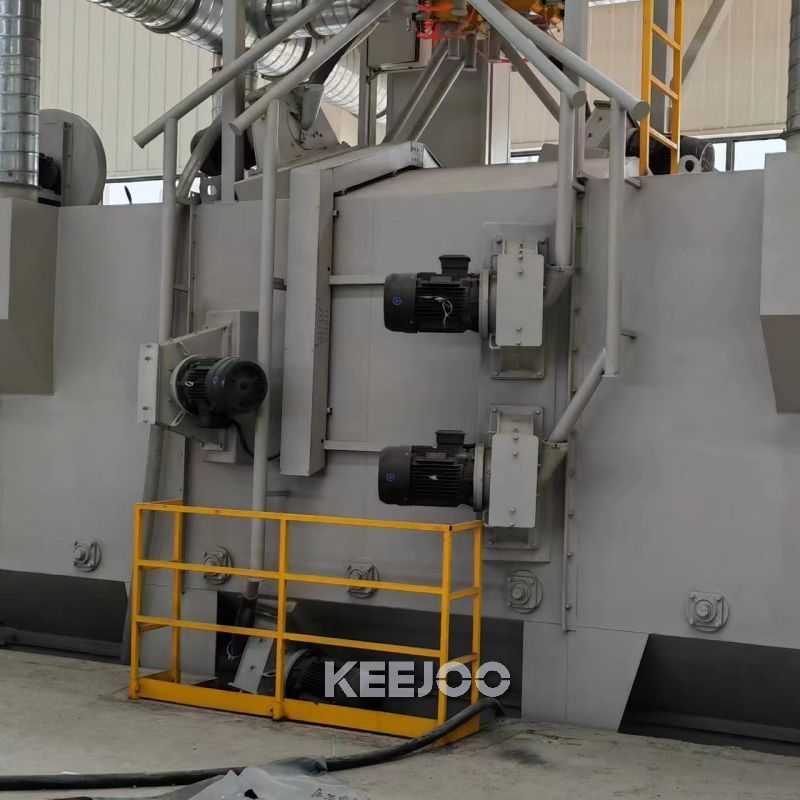 H Beam Roller Conveyor Shot Blasting Machine Roller Distance 800mm