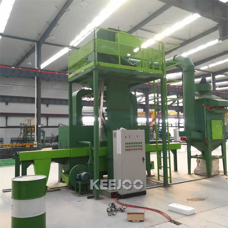 Surface Continuous Treatment 700mm Industrial Shot Blaster Roller Conveyor Type