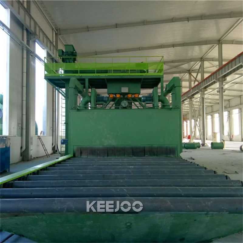 Steel Plate Roller Conveyor Shot Blasting Machine Cleanliness Sa.2.5~3.0