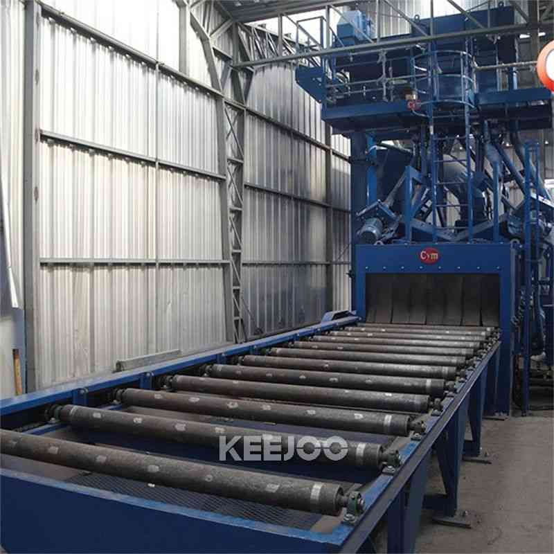 Inlet Width 1600mm H Beam Shot Blasting Machine Cleaning Steel Plate