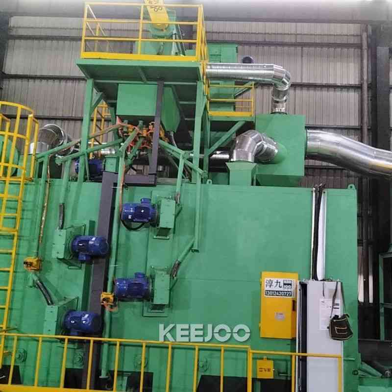 Width 1500mm Steel Shot Blasting Equipment Roller Conveyor Type