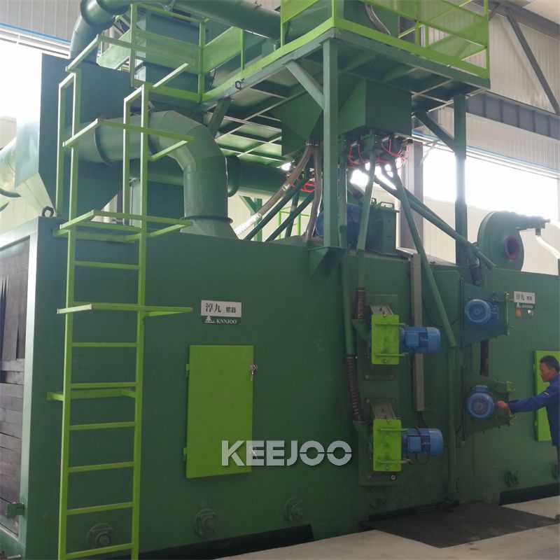 Noise Reduction 10dB Steel Plate Shot Blasting Machine angle steel