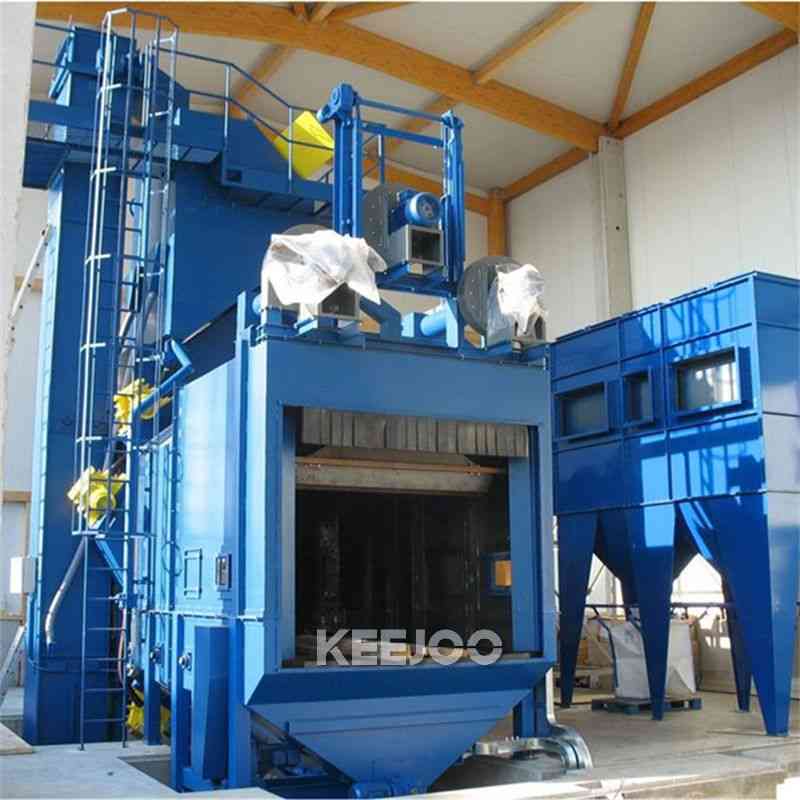 Noise Reduction 10dB Steel Plate Shot Blasting Machine angle steel