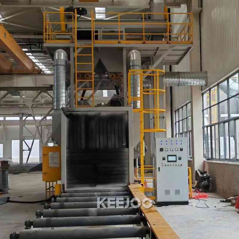 Cleaning Width 1500mm Roller Conveyor Shot Blasting Machine