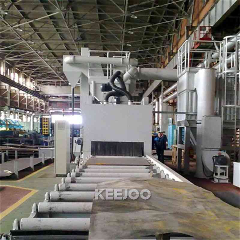 PLC Control 2000mm Steel Shot Blasting Machine Pass Through Type