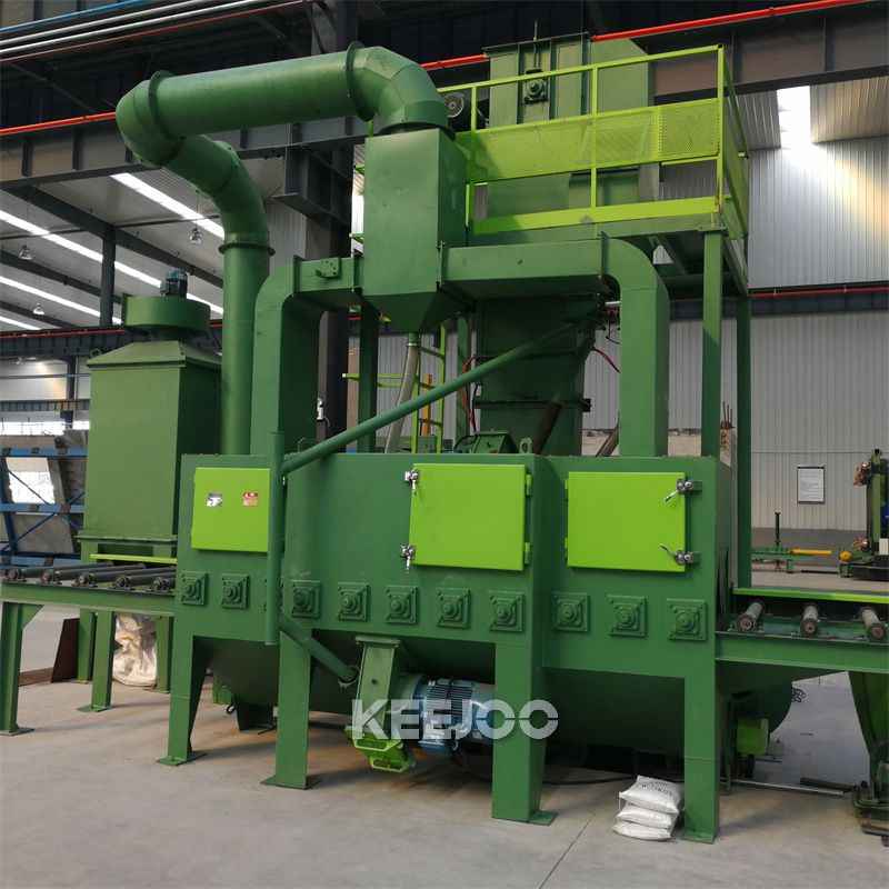 Steel Structure Pass Through 180ZL Roller Conveyor Shot Blasting Machine