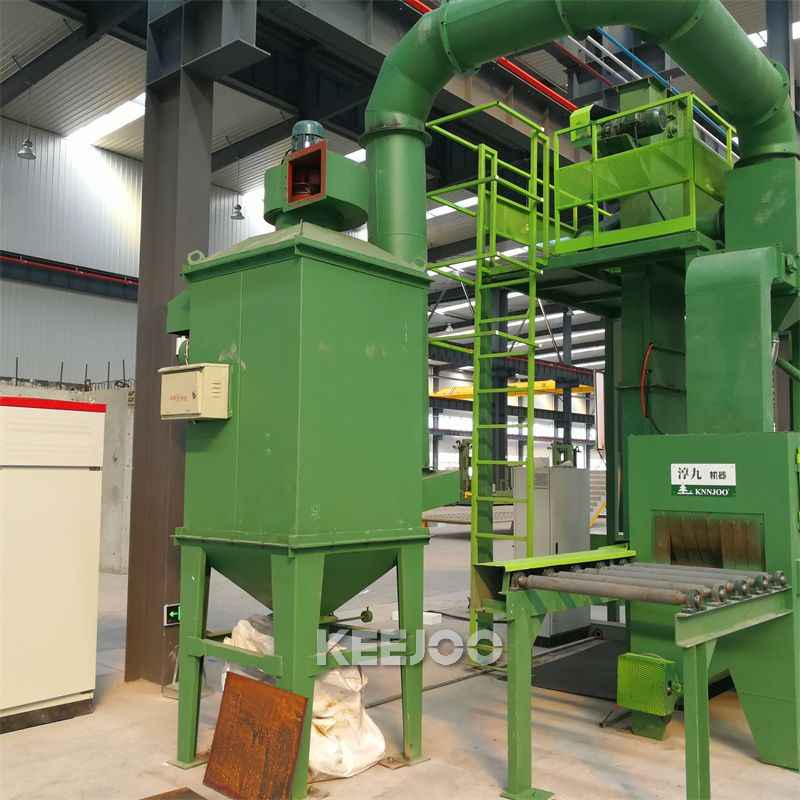 Steel Structure Pass Through 180ZL Roller Conveyor Shot Blasting Machine