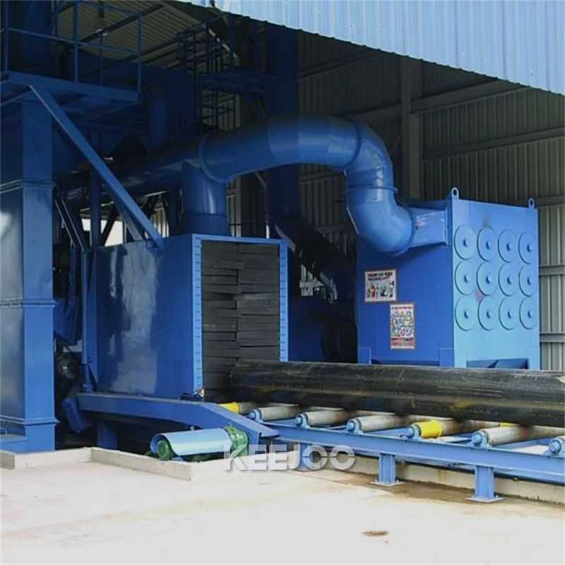 I Beam Cleaning Roller Conveyor 2500mm Steel Shot Blaster