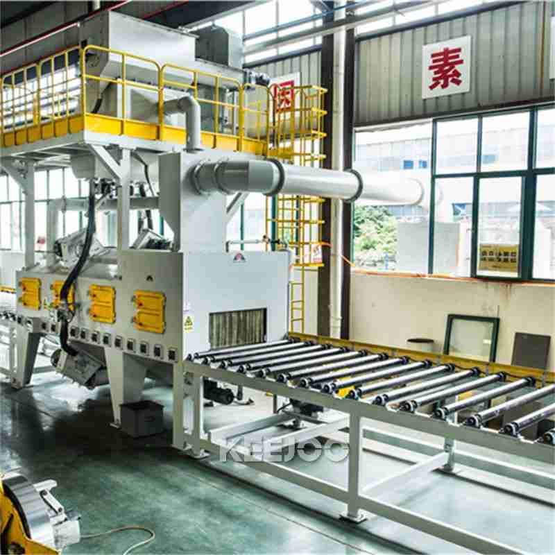 Auto Feeding System 0.5m/Min Shot Blasting Machine I Beam Surface Cleaning