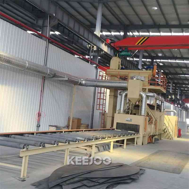 Castings Parts Steel Plate Shot Blasting Machine Continuous Way TUV Certificate