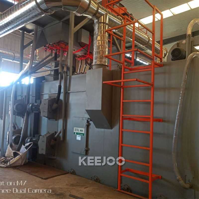 Roller Conveyor 350kg/min Automated Blasting Systems Castings Parts Cleaning