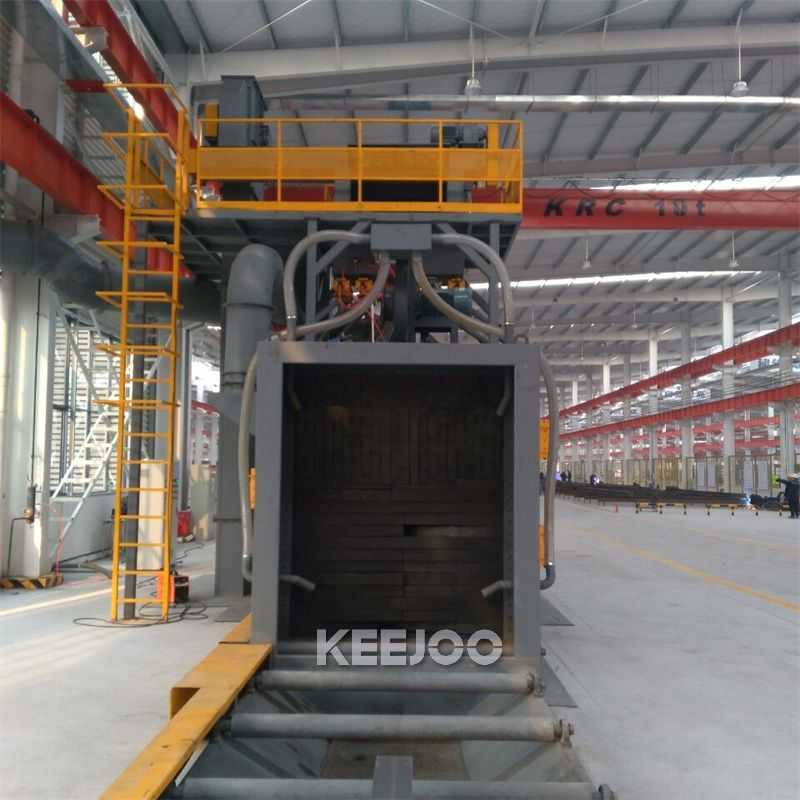 Roller Conveyor 350kg/min Automated Blasting Systems Castings Parts Cleaning