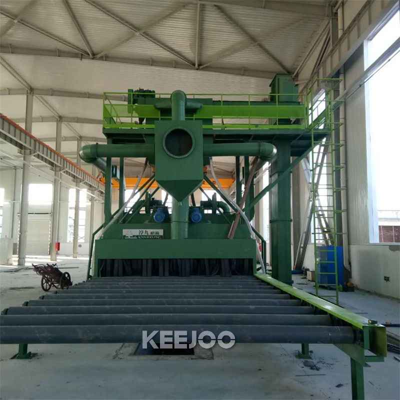 Roller Conveyor Steel Plate Shot Blast Equipment For Metal Sheet Cleaning