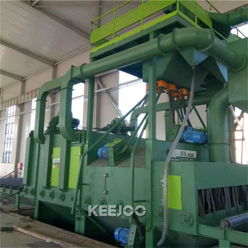Horizontal Feed System Industrial Shot Blaster Conveyor Type 550mm Height