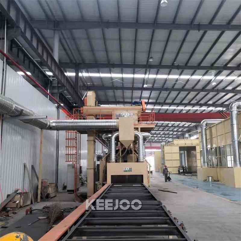 Roller Conveyor Blast Machine For Metal Sheet Cleaning