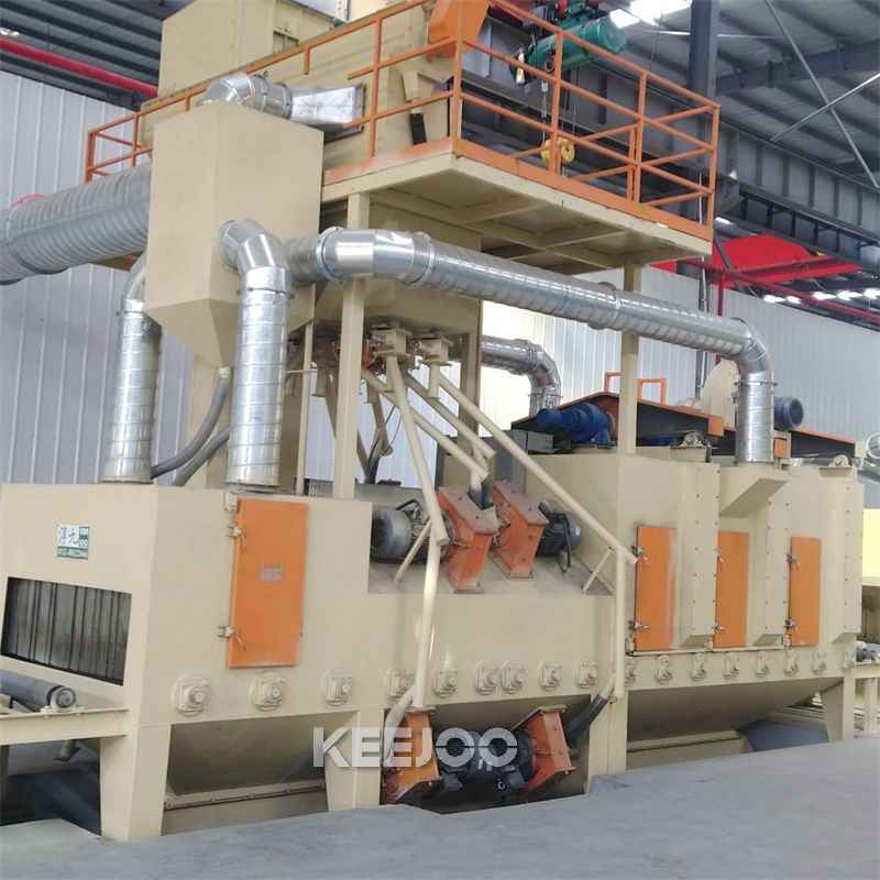 Steel Plate Cleaning 400V Roller Conveyor Shot Blasting Machine