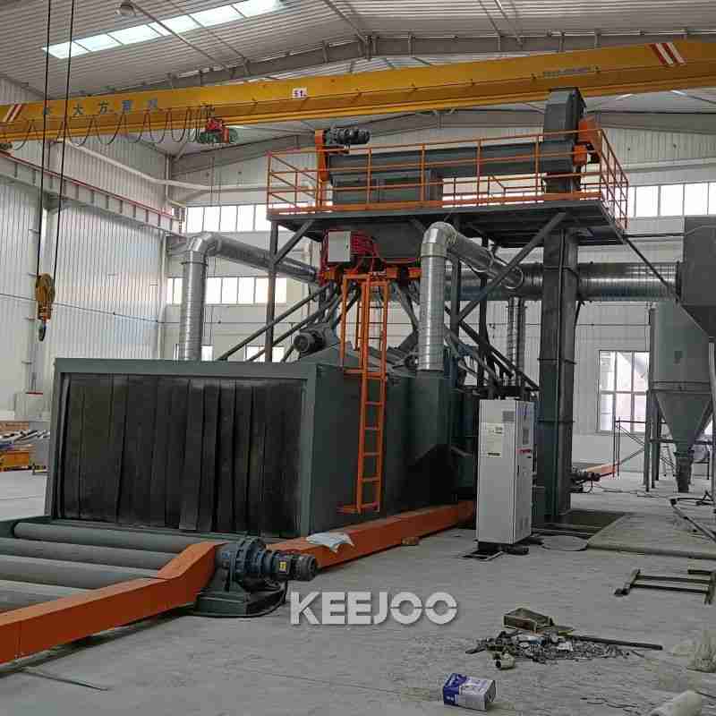 Surface Continuous Treatment Roller Conveyor Shot Blasting Machine 11kw