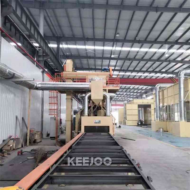 Direct Coupled 180X Blast Wheel Shot Blasting Machine For Metal Sheet Cleaning