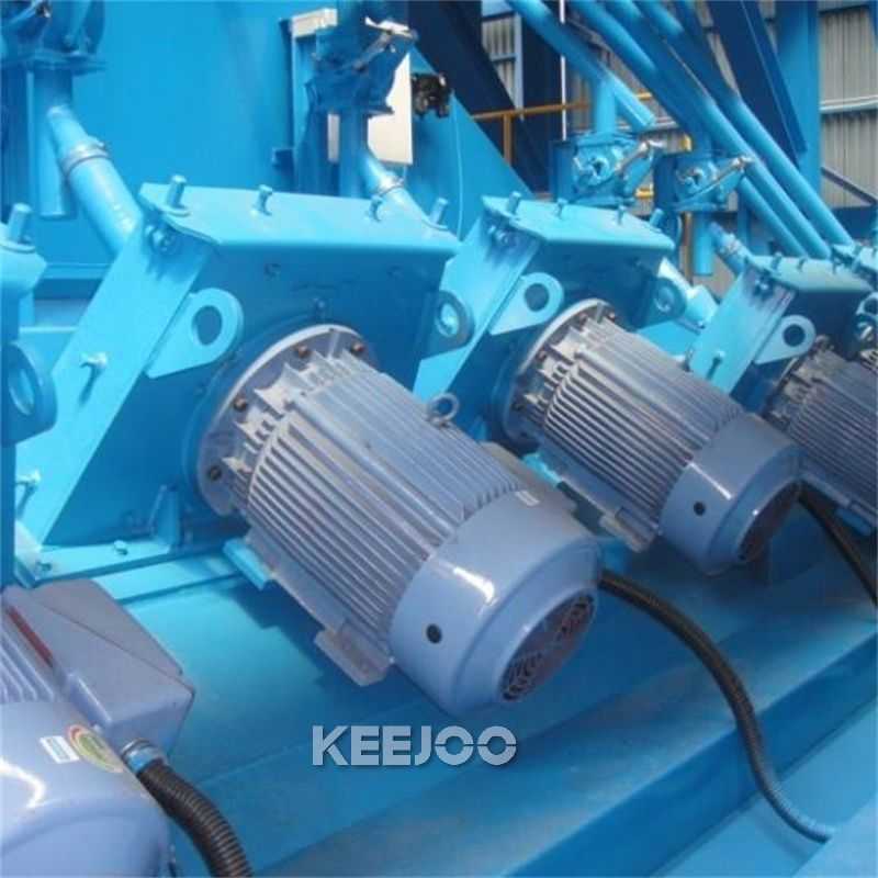 Large Steel Structure Parts Roller Conveyor Steel Shot Blaster Through Type