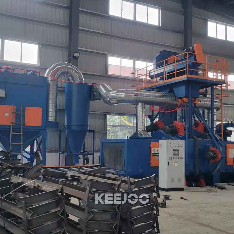 I Beam Cleaning 2m/min Shot Blasting Machine For Steel Profile