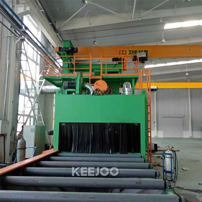 High Speed Steel Plate Shot Blasting Machine With Low Dust Emission