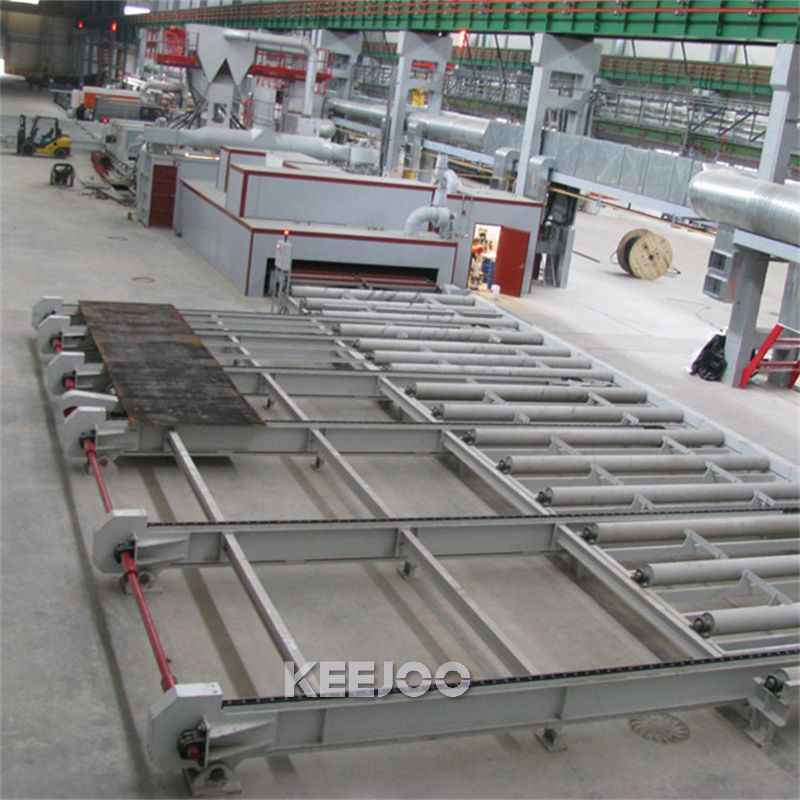 Steel Plate Shot Blasting Machine With PLC Control And AC380V Power Supply
