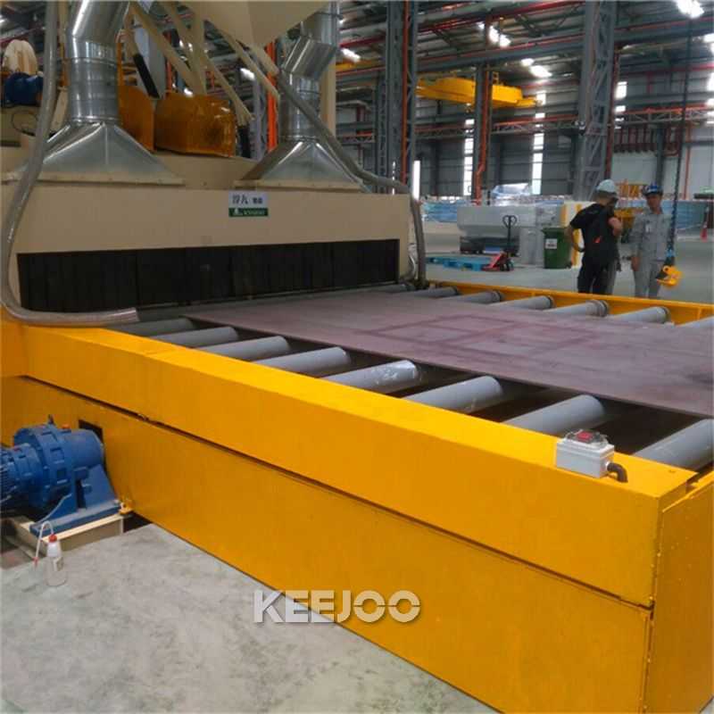 3000KG Steel Plate Shot Blasting Machine with AC380V/50Hz Power Supply