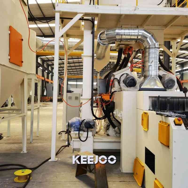 PLC control Wire Mesh Belt Shot Blasting Machine For Aluminum Pot Cleaning