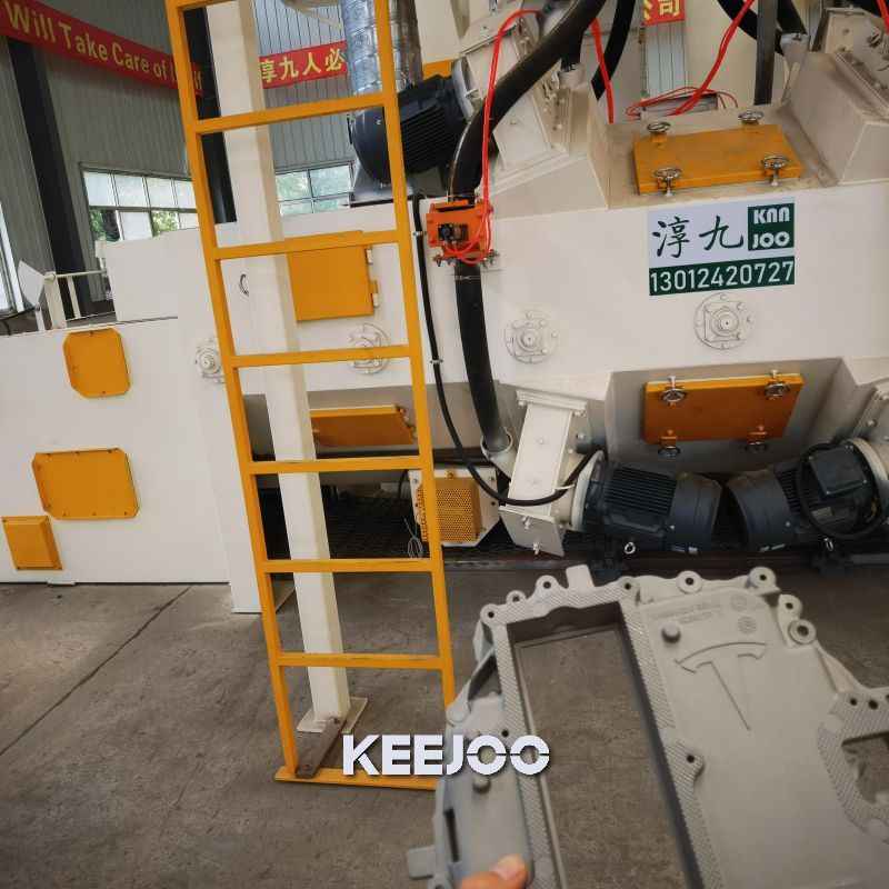 Marble Stones 4*7.5kw Conveyor Belt Shot Blasting Machine Wire Mesh